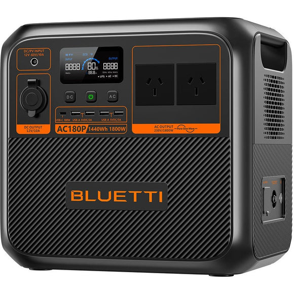 Bluetti Ac180p Home & Portable Power Station | 1800w (2700w Surge) 1440wh - Jacobs Digital