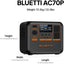 Bluetti Ac70p Portable Power Station | 1000w 864wh - Jacobs Digital