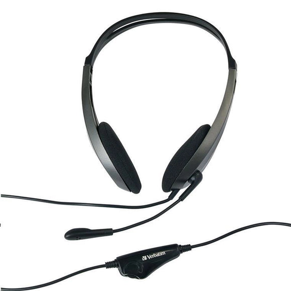 Verbatim Multimedia Headset with Microphone Single 3.5mm - Jacobs Digital