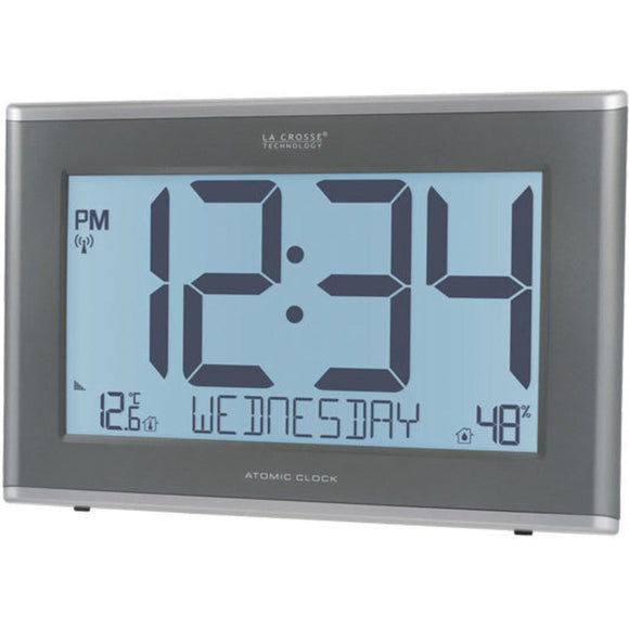 La Crosse 513-21867 Extra Large Wall Clock with Indoor Temp, Humidity and Backlight - Jacobs Digital