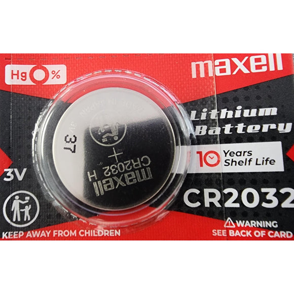 Maxell Lithium Battery Cr2032 3v Coin Cell - 1 Pack - Jacobs Digital