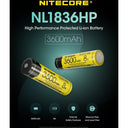 Nitecore Li-ion Rechargeable 18650 Battery 3600mah 3.6v - Jacobs Digital