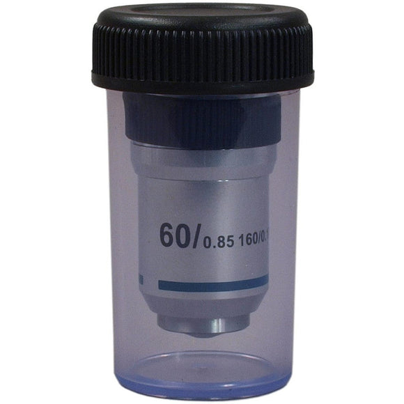 Omax 60X Achromatic Objective Lens (spring) for Compound Microscopes - Jacobs Digital