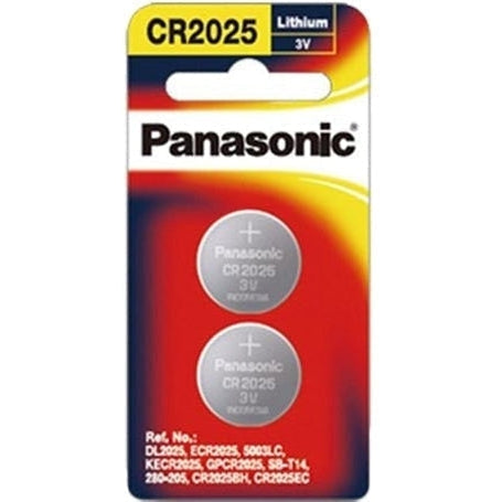 Panasonic Lithium 3V Coin Cell Batteries CR2025 2 Pack - Jacobs Digital