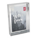 SHOT2GO Photo Block Frame 6x4 Silver Glitter