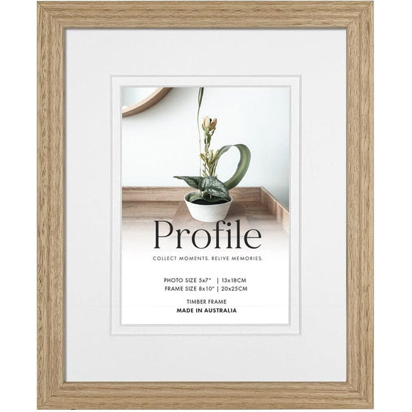 Profile Natural Oak 8x10/5x7 timber Photo frames - Jacobs Digital