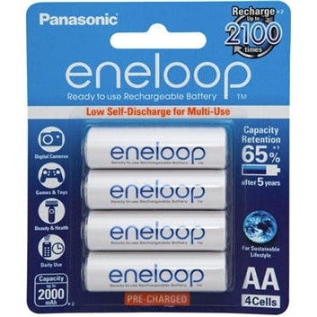 Panasonic Eneloop AA 2000mAh Rechargeable Batteries 4 Pack - Jacobs Digital