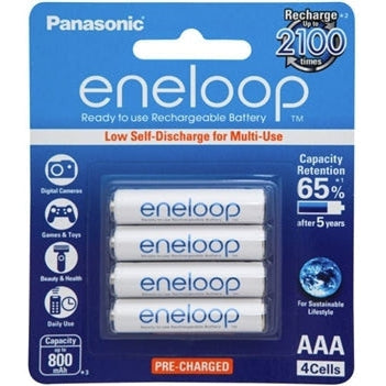 Panasonic Eneloop AAA 800mAh Rechargeable Batteries 4 Pack - Jacobs Digital