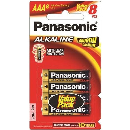 Panasonic AAA Alkaline Battery 8 Pack - Jacobs Digital