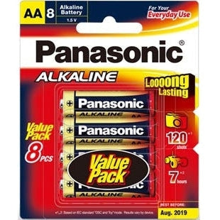 Panasonic AA Alkaline Battery 8 Pack - Jacobs Digital