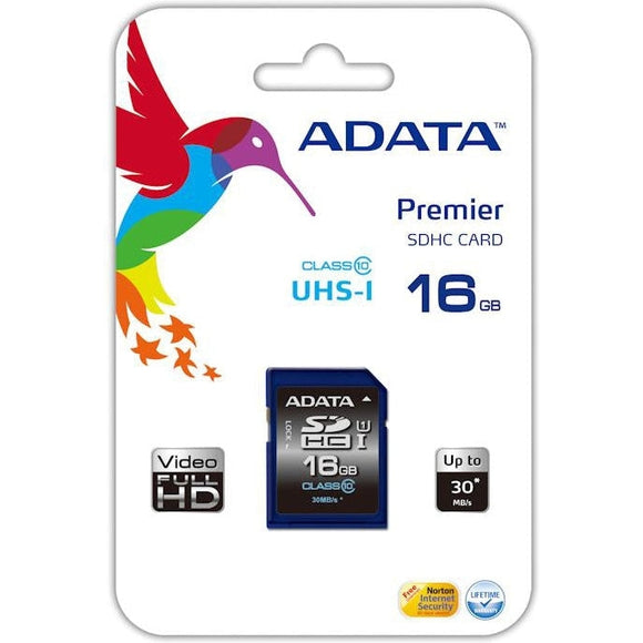 Adata 16gb Sdhc Card Class 10 Uhs-1 V10 Memory Card - Jacobs Digital