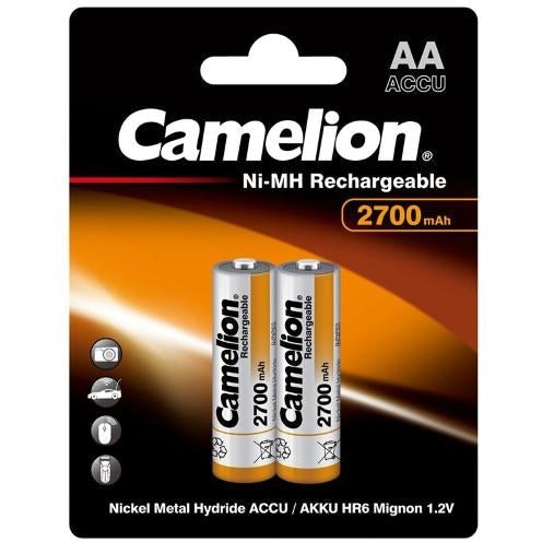 Camelion Rechargeable 2700mah Aa 2pk Batteries - Jacobs Digital