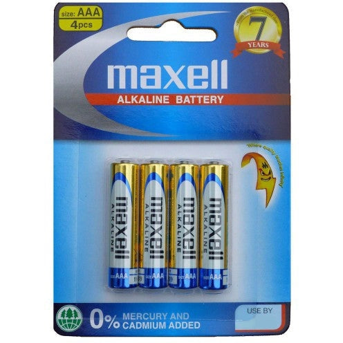 Maxell Alkaline Battery Aaa 4 Pack Blister - Jacobs Digital