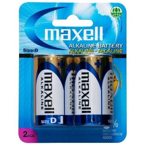 Maxell Alkaline Battery D Size 2 Pack Blister - Jacobs Digital