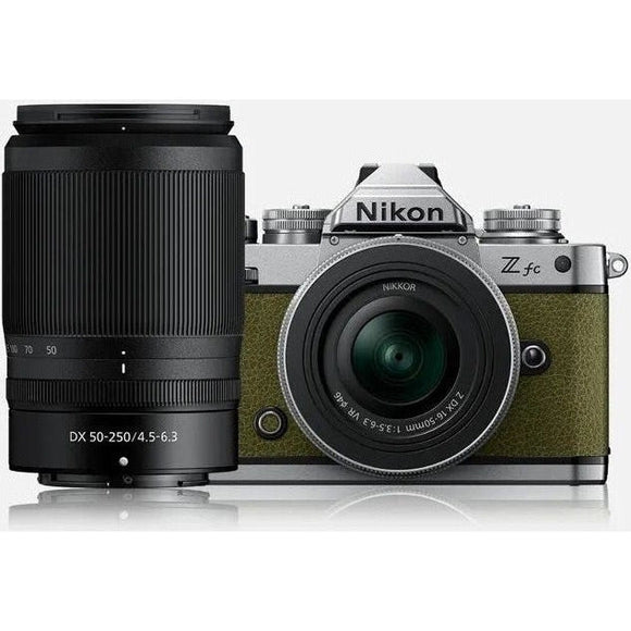 Nikon Z FC Olive Green 16-50mm Vr Silver + 50-250mm Mirrorless Camera - Jacobs Digital