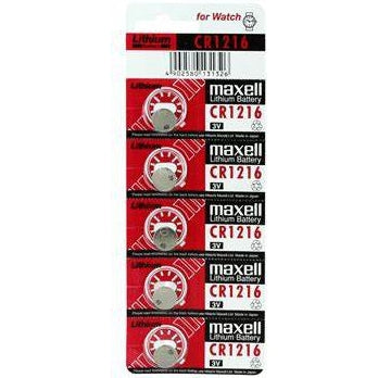 Maxell Lithium Battery Cr1216 3V Coin Cell 5 Pack - Jacobs Digital