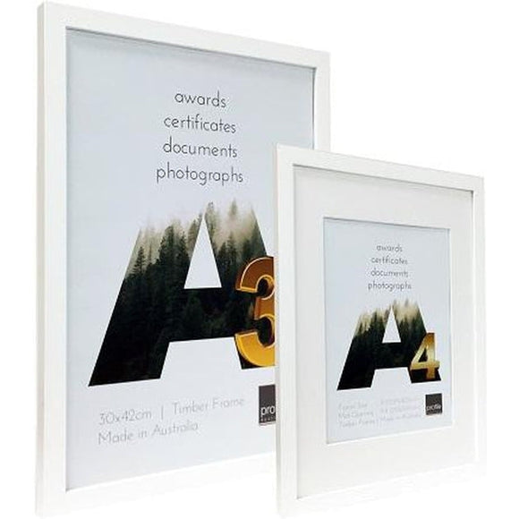 Profile White A4 Certificate Frame - Jacobs Digital