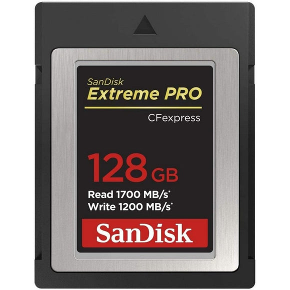 Sandisk Extreme Pro Cfexpress 128gb Up To R1700mb/s W1200mb/s Data Storage - Jacobs Digital