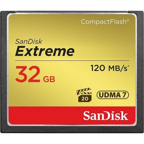 Sandisk Extreme Cf 32gb Vpg20 120mb/s Memory Card - Jacobs Digital