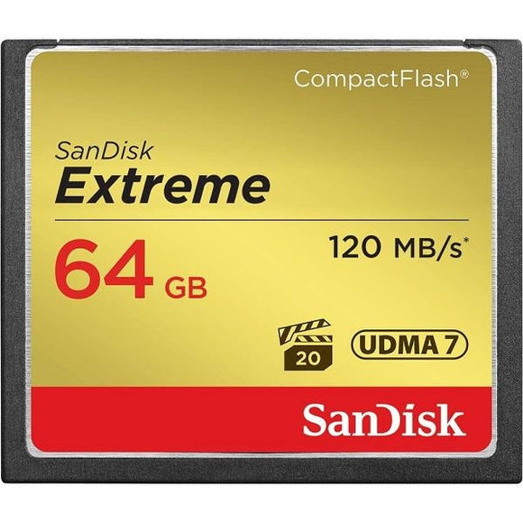 Sandisk Extreme Cf 64gb Vpg20 120mb/s Memory Card - Jacobs Digital