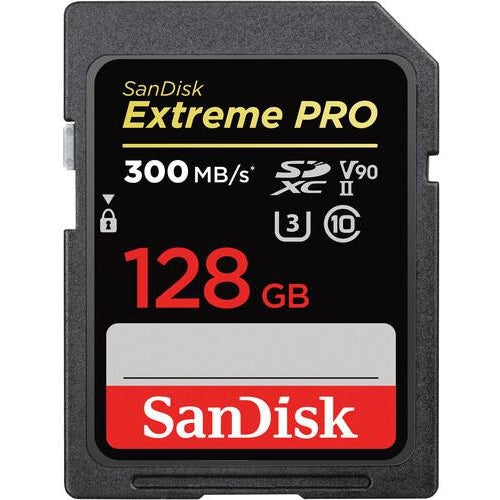 Sandisk Extreme Pro Sdhc 128Gb Up To R300Mb/S W260Mb/S Sd Card Uhs-Ii V90 - Jacobs Digital