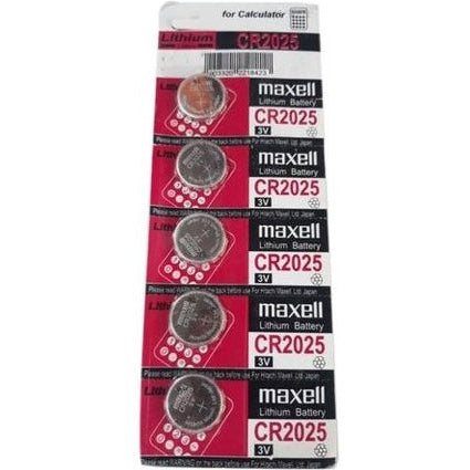 Maxell Lithium Battery Cr2025 3V Coin Cell 5 Pack - Jacobs Digital