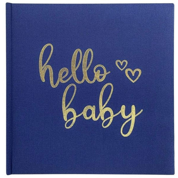 Profile Hello Baby Navy Slip-in 200 Photos 4x6 Slipin Album - Jacobs Digital