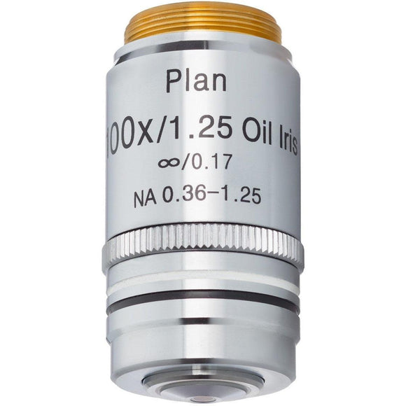 Amscope 100X (Oil) Infinity-corrected Darkfield Microscope Plan Objective w/ Iris - Jacobs Digital